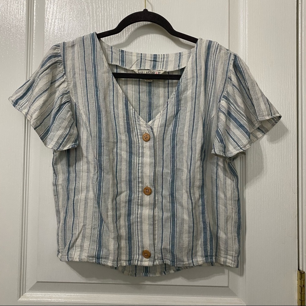 Cropped Button Up Tee
